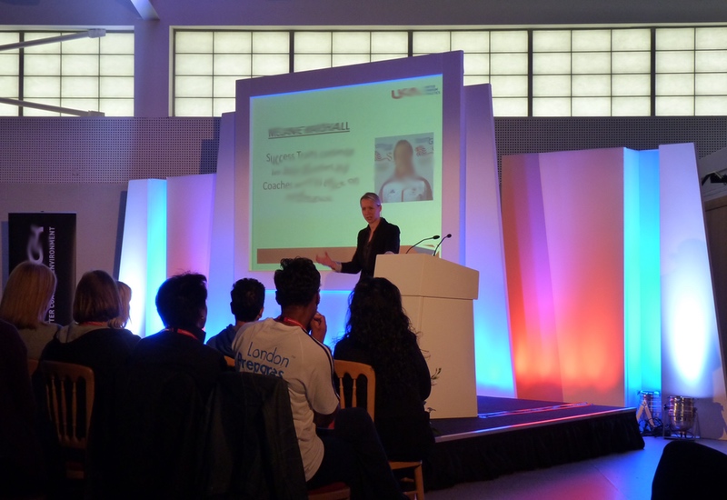 small conference stage set in west midlands